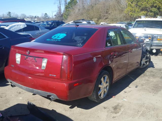 1G6DC67A750141555 - 2005 CADILLAC STS RED photo 4