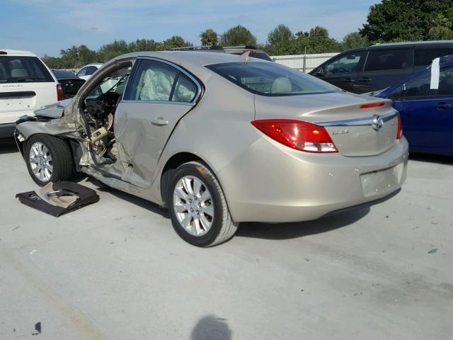 2G4GR5ER1C9187781 - 2012 BUICK REGAL TAN photo 3