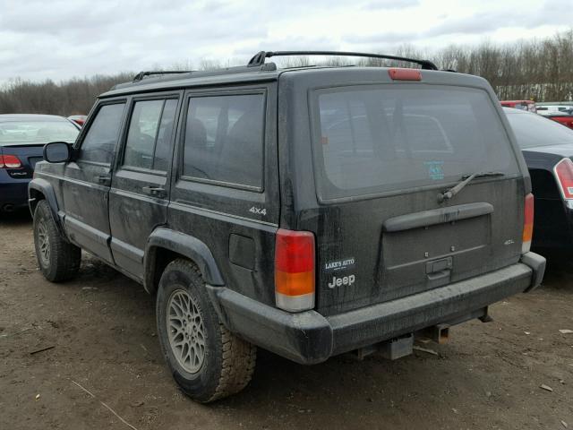 1J4FJ78S8VL573668 - 1997 JEEP CHEROKEE C BLACK photo 3