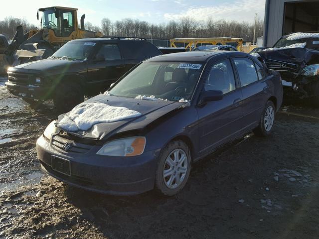 2HGES25713H504740 - 2003 HONDA CIVIC EX ლურჯი ფოტო 2