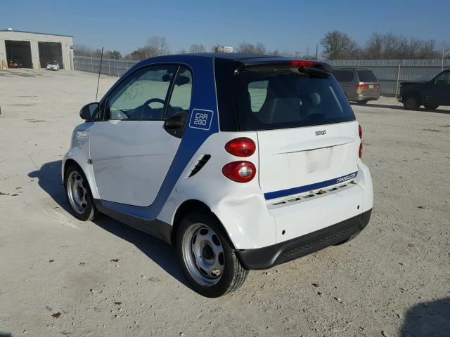 WMEEJ3BA3FK800946 - 2015 SMART FORTWO PUR WHITE photo 3