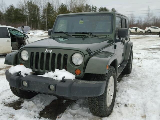 1J4GA59177L145298 - 2007 JEEP WRANGLER S GREEN photo 2