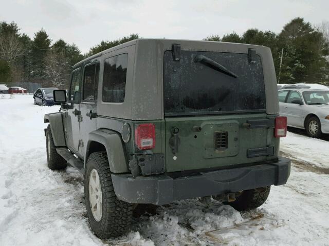 1J4GA59177L145298 - 2007 JEEP WRANGLER S GREEN photo 3