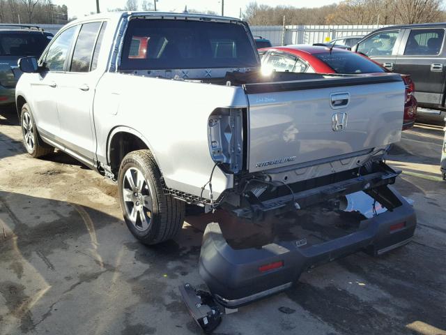 5FPYK2F64HB009423 - 2017 HONDA RIDGELINE SILVER photo 3