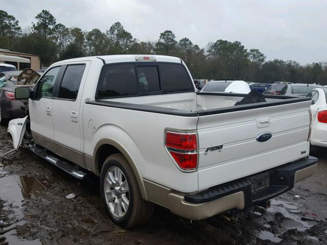 1FTFW1CV2AFB26090 - 2010 FORD F150 SUPER WHITE photo 3