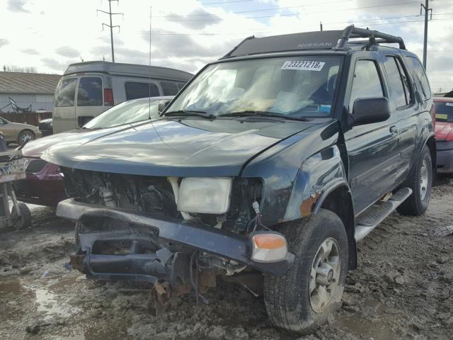 5N1ED28Y9YC550576 - 2000 NISSAN XTERRA XE GREEN photo 2