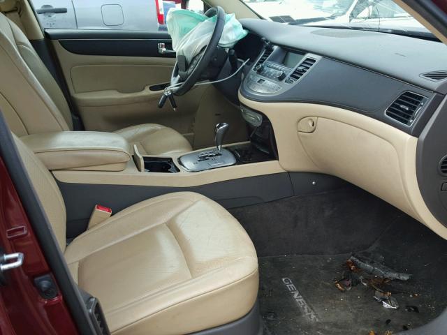 KMHGC46E99U021558 - 2009 HYUNDAI GENESIS 3. RED photo 5