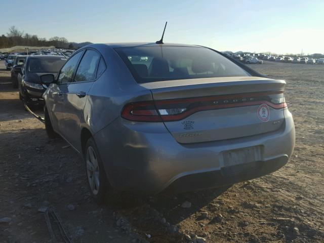 1C3CDFBB8FD336665 - 2015 DODGE DART SXT SILVER photo 3