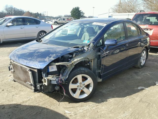 1HGFA168X8L081627 - 2008 HONDA CIVIC EX ლურჯი ფოტო 2