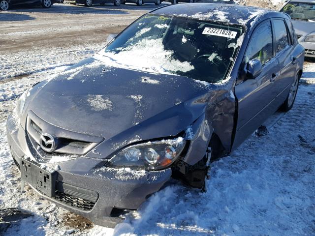 JM1BK343181878437 - 2008 MAZDA 3 HATCHBAC GRAY photo 2