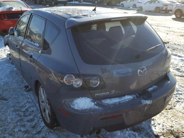 JM1BK343181878437 - 2008 MAZDA 3 HATCHBAC GRAY photo 3