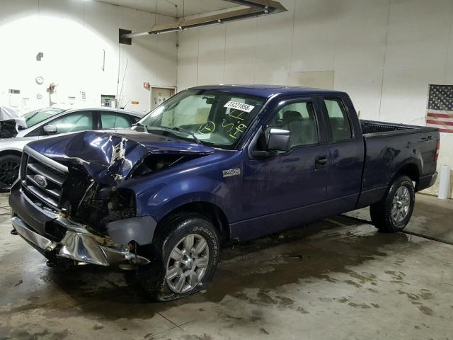 1FTRX14W65KC68974 - 2005 FORD F150 BLUE photo 2