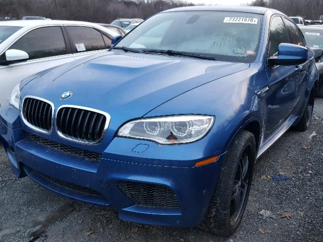 5YMGZ0C59E0C40238 - 2014 BMW X6 M BLUE photo 2