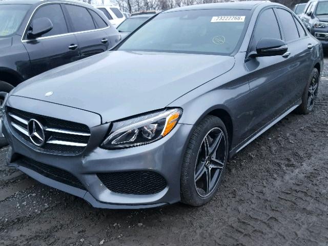 55SWF4JB9HU186133 - 2017 MERCEDES-BENZ C 300 GRAY photo 2