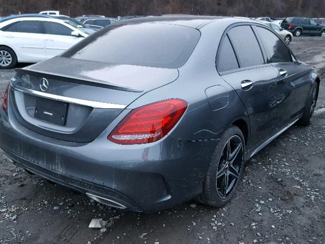 55SWF4JB9HU186133 - 2017 MERCEDES-BENZ C 300 GRAY photo 4