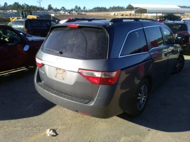 5FNRL5H63CB058758 - 2012 HONDA ODYSSEY EX GRAY photo 4