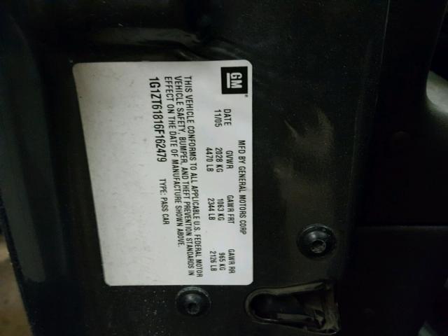 1G1ZT61816F162479 - 2006 CHEVROLET MALIBU MAX BLUE photo 10