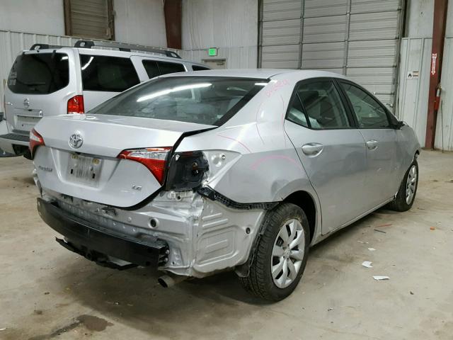 5YFBURHE9FP252488 - 2015 TOYOTA COROLLA L SILVER photo 4