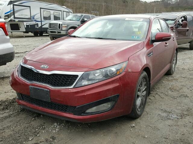 5XXGM4A74DG219926 - 2013 KIA OPTIMA LX RED photo 2