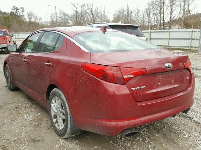 5XXGM4A74DG219926 - 2013 KIA OPTIMA LX RED photo 3