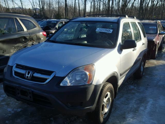 JHLRD78432C074223 - 2002 HONDA CR-V LX SILVER photo 2