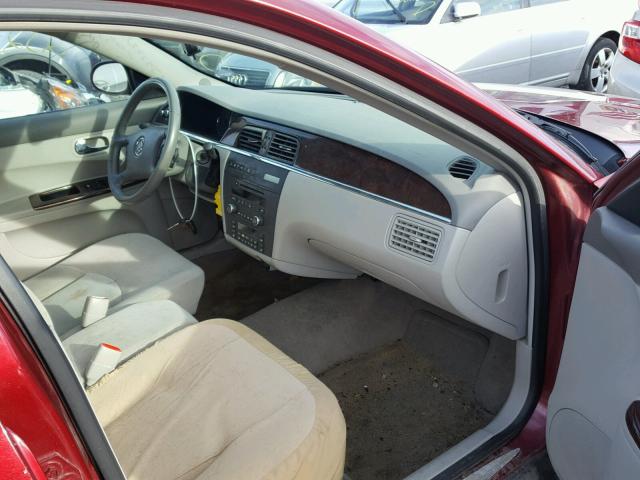 2G4WC582981276063 - 2008 BUICK LACROSSE C MAROON photo 5