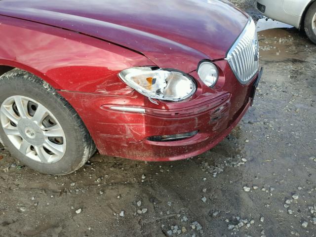 2G4WC582981276063 - 2008 BUICK LACROSSE C MAROON photo 9