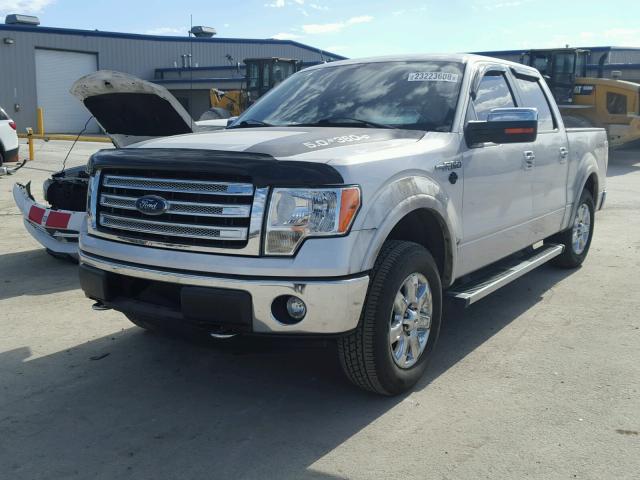 1FTFW1EF3DKD39938 - 2013 FORD F150 SUPER SILVER photo 2