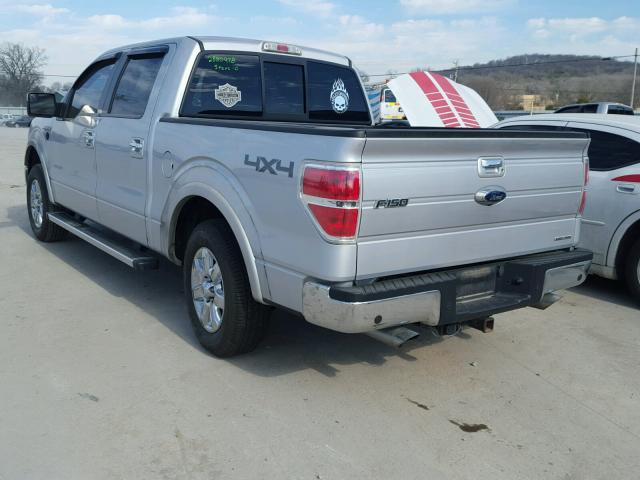 1FTFW1EF3DKD39938 - 2013 FORD F150 SUPER SILVER photo 3