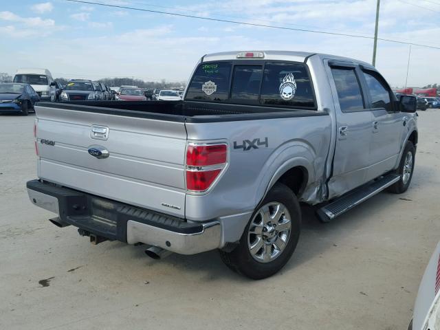 1FTFW1EF3DKD39938 - 2013 FORD F150 SUPER SILVER photo 4