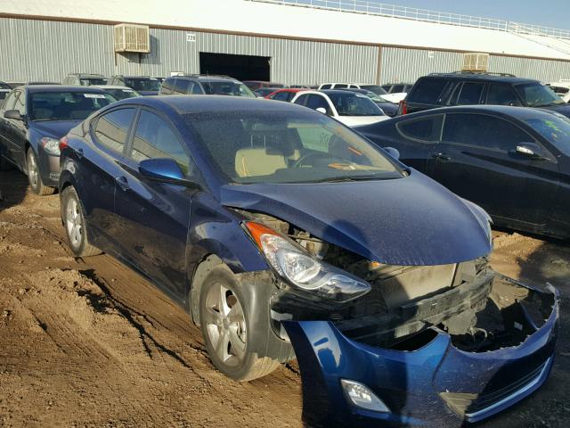 KMHDH4AE3DU734878 - 2013 HYUNDAI ELANTRA GL BLUE photo 1