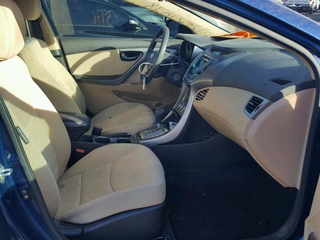 KMHDH4AE3DU734878 - 2013 HYUNDAI ELANTRA GL BLUE photo 5