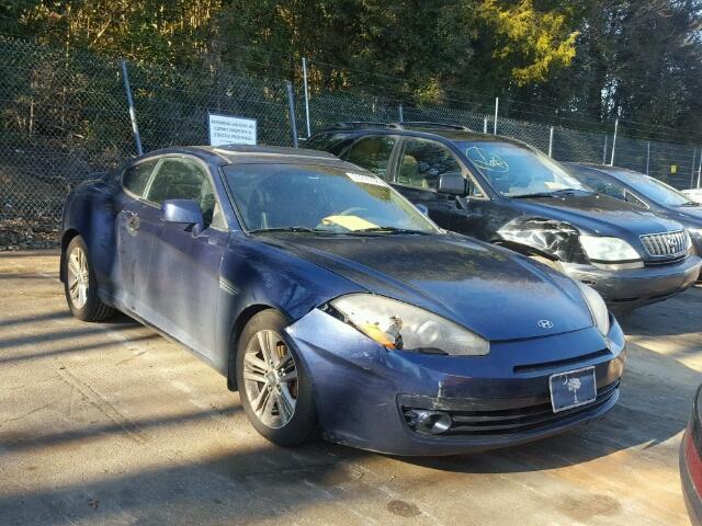 KMHHM66D27U261293 - 2007 HYUNDAI TIBURON GS BLUE photo 1