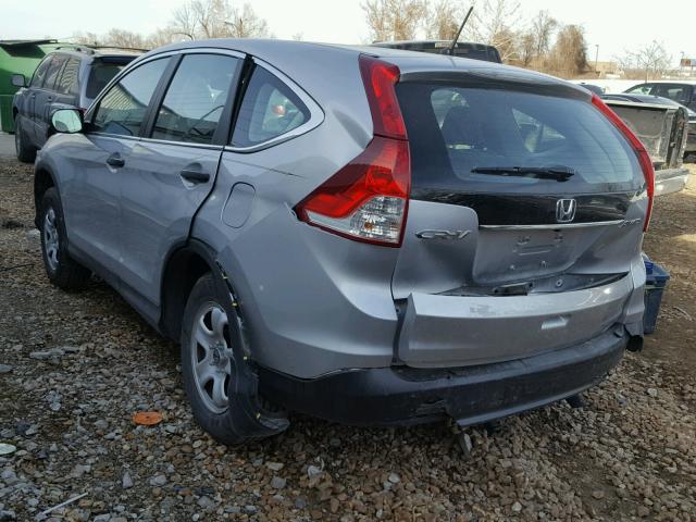 5J6RM4H39DL010915 - 2013 HONDA CR-V LX SILVER photo 3