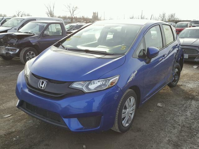 JHMGK5H55GX021271 - 2016 HONDA FIT LX Bleu photo 2