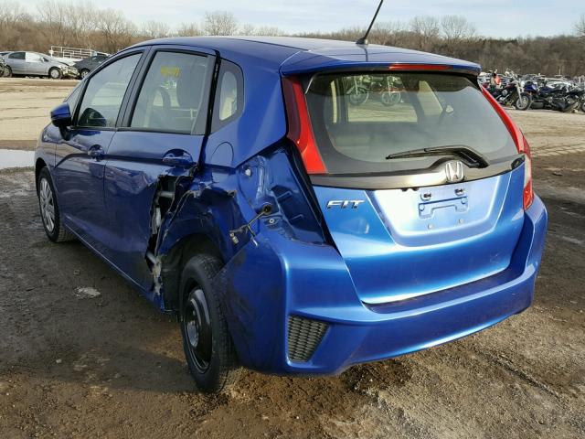 JHMGK5H55GX021271 - 2016 HONDA FIT LX BLUE photo 3