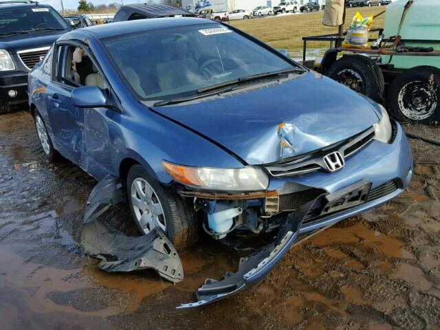 2HGFG12668H553337 - 2008 HONDA CIVIC LX BLUE photo 1