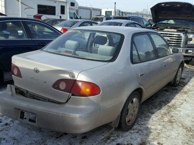 2T1BR12E21C501699 - 2001 TOYOTA COROLLA CE SILVER photo 4