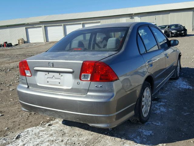 2HGES16555H625538 - 2005 HONDA CIVIC LX SILVER photo 4