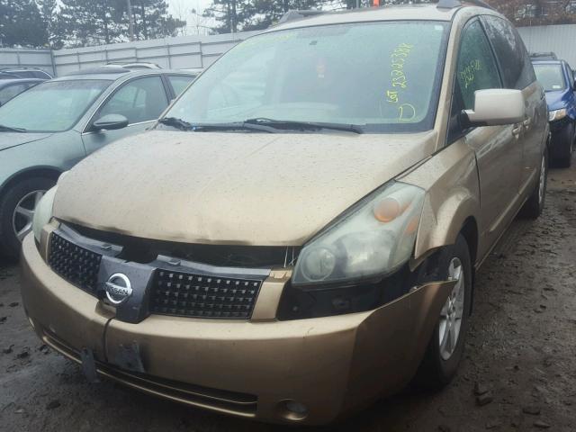 5N1BV28U44N305857 - 2004 NISSAN QUEST S GOLD photo 2