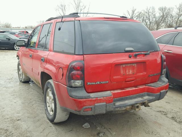 1GNDT13S622199131 - 2002 CHEVROLET TRAILBLAZE RED photo 3