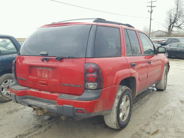 1GNDT13S622199131 - 2002 CHEVROLET TRAILBLAZE RED photo 4