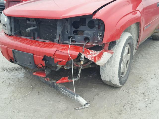 1GNDT13S622199131 - 2002 CHEVROLET TRAILBLAZE RED photo 9