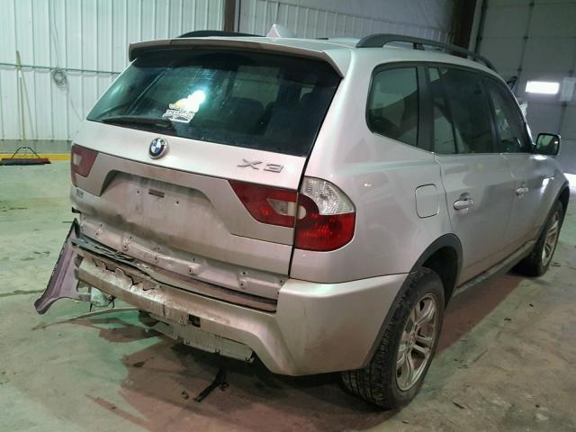 WBXPA93466WD28677 - 2006 BMW X3 3.0I SILVER photo 4