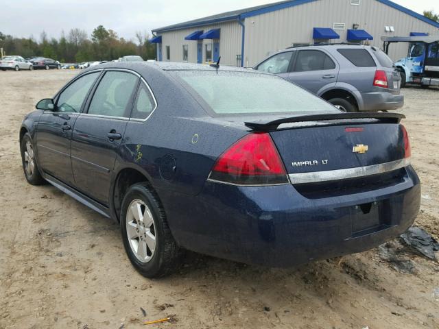 2G1WB5EN3A1140001 - 2010 CHEVROLET IMPALA LT BLUE photo 3