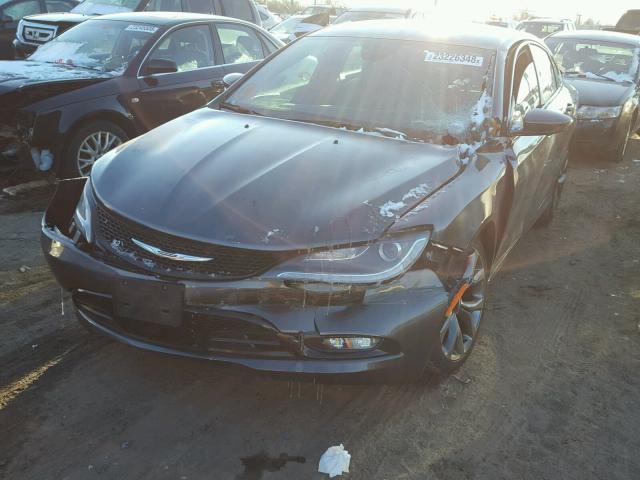 1C3CCCDG3FN630205 - 2015 CHRYSLER 200 S GRAY photo 2