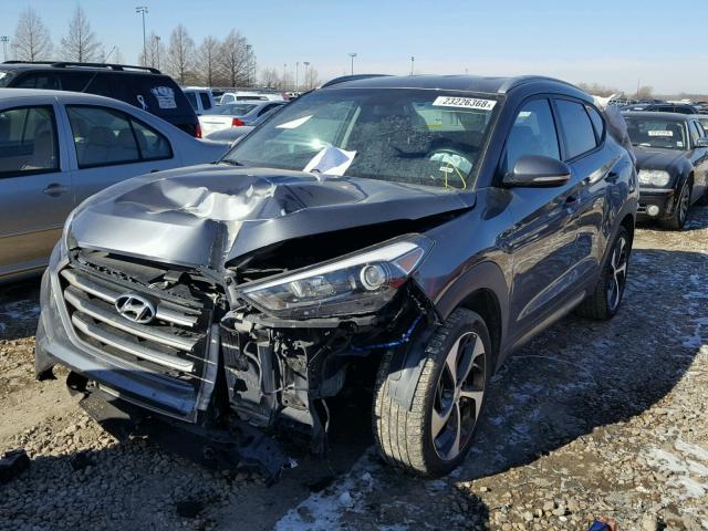 KM8J3CA26GU056097 - 2016 HYUNDAI TUCSON LIM GRAY photo 2