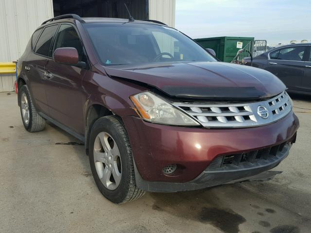 JN8AZ08TX5W319844 - 2005 NISSAN MURANO SL MAROON photo 1