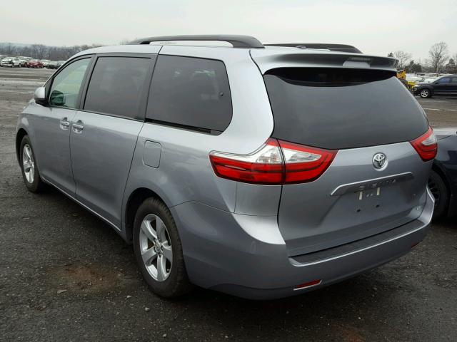 5TDKZ3DCXHS808076 - 2017 TOYOTA SIENNA LE SILVER photo 3