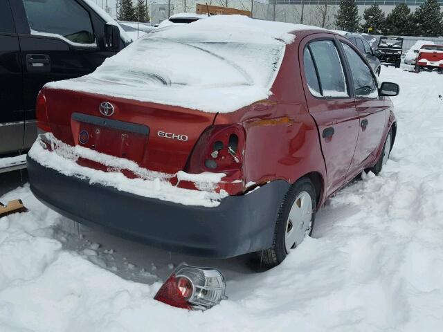 JTDBT123540324998 - 2004 TOYOTA ECHO RED photo 4